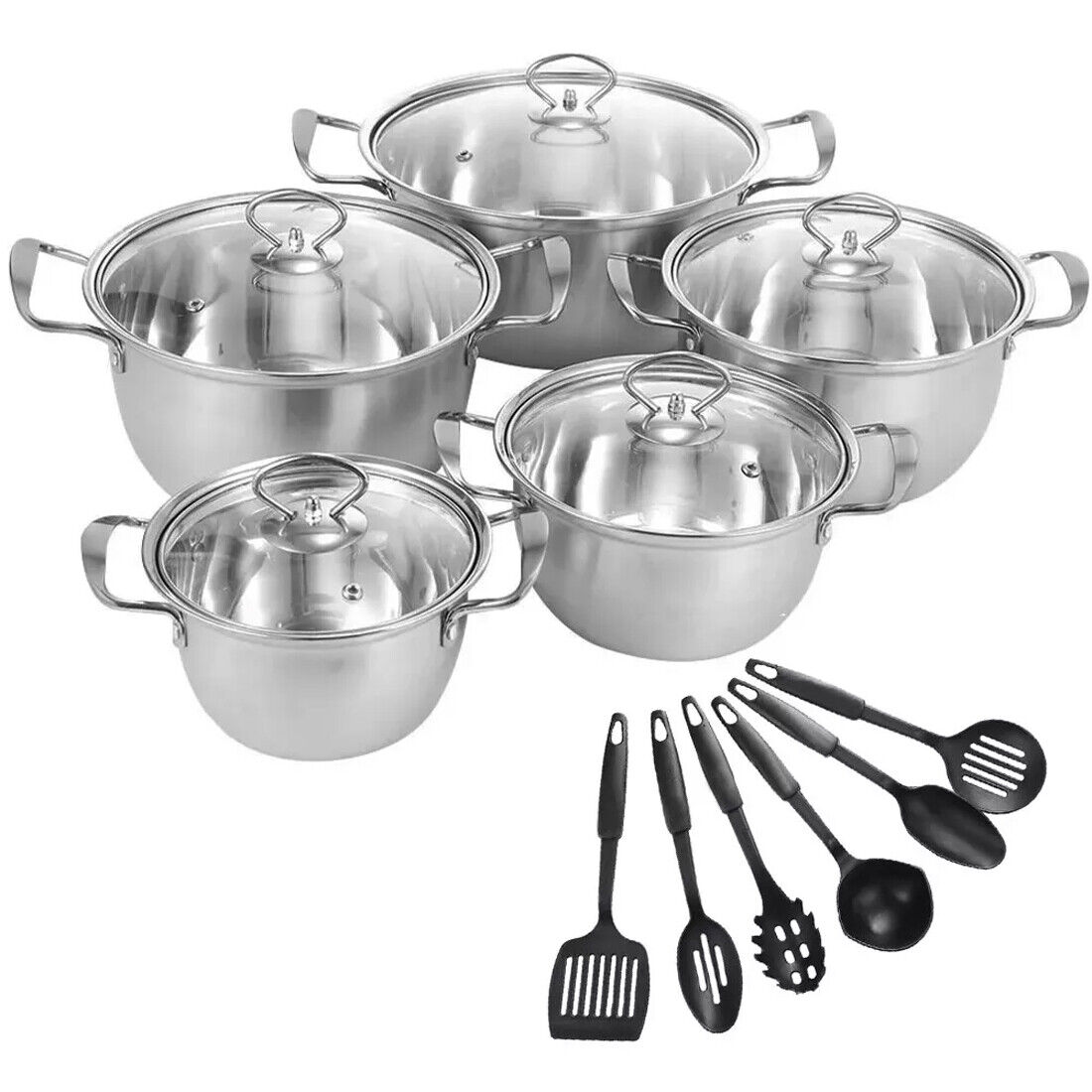 11PCS Induction Non Stick Stainless Steel